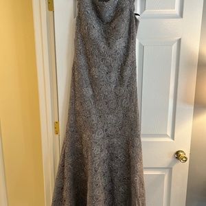 Formal long gray/silver dress